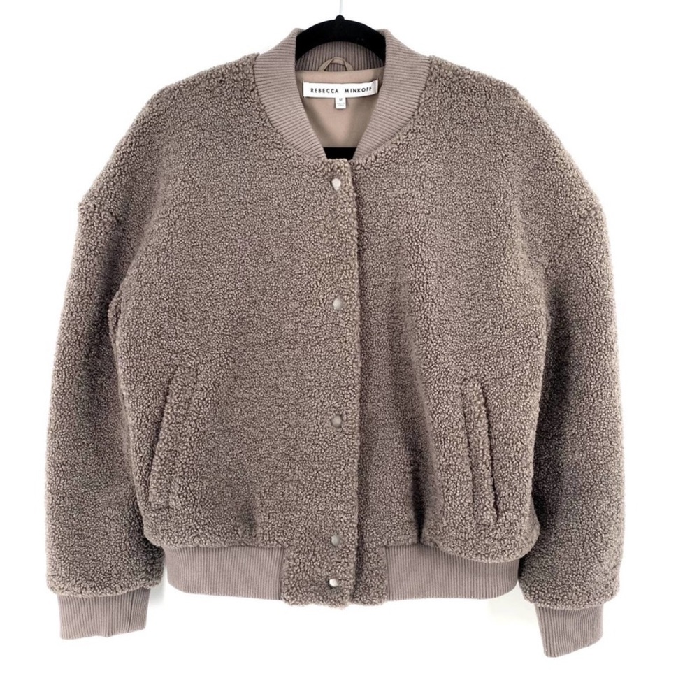 Rebecca Minkoff Sherpa Teddy Bomber Jacket - Picture 2 of 2